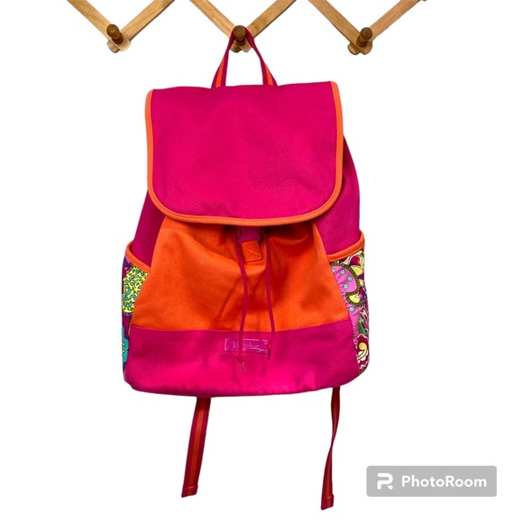 Vera Bradley Handbags - Vera Bradley Retired 2014 Pink Swirls Backpack